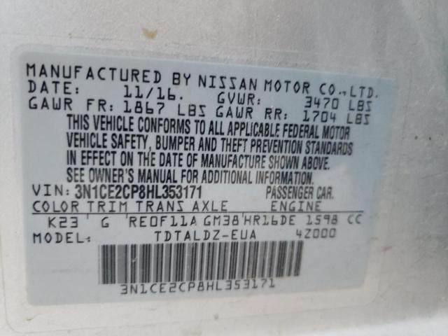 3N1CE2CP8HL353171 Nissan Versa Note S