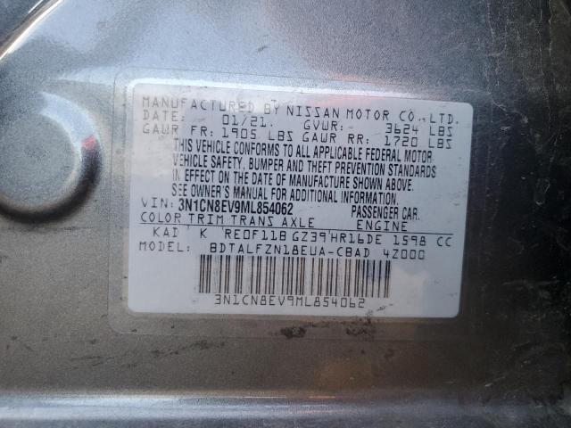 3N1CN8EV9ML854062 Nissan VERSA SV
