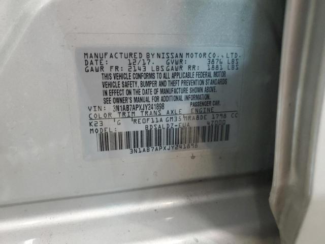 3N1AB7APXJY241898 Nissan SENTRA S