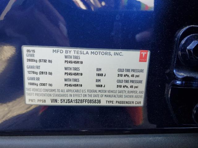 2015 TESLA MODEL S 70 - 5YJSA1S28FF085836