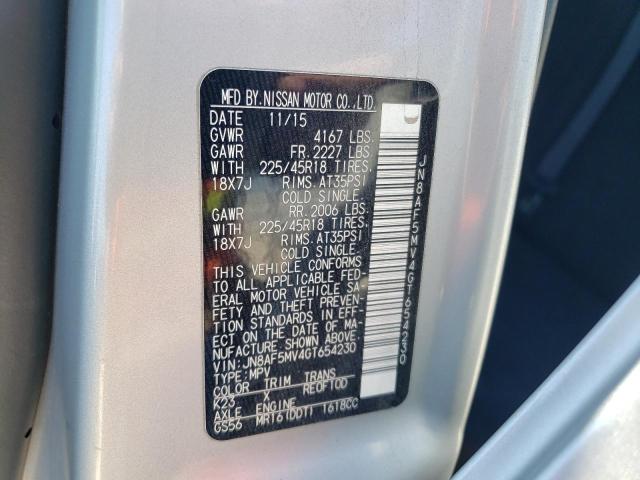 JN8AF5MV4GT654230 Nissan JUKE S