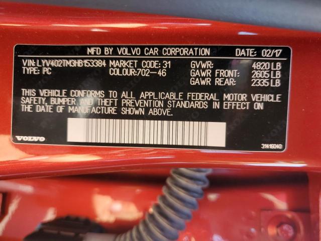 2017 VOLVO S60 PLATIN - LYV402TM3HB153384