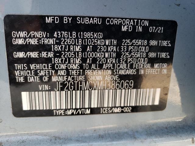 JF2GTHMCXMH386069 Subaru Crosstrek Limited