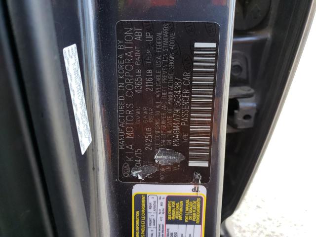 KNAGM4A79F5634387 KIA Optima Lx