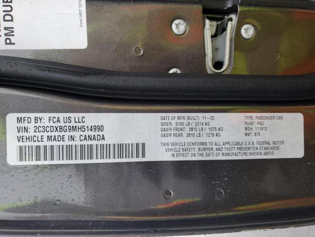 2021 DODGE CHARGER SX - 2C3CDXBG9MH514990