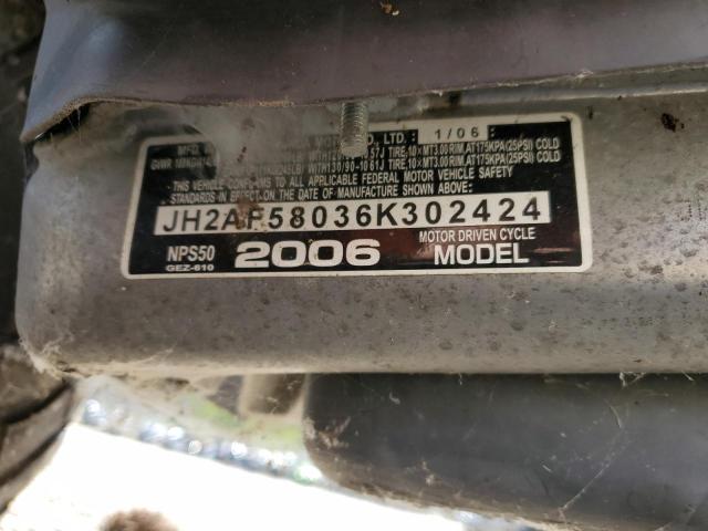 2006 HONDA NPS50 JH2AF58036K302424