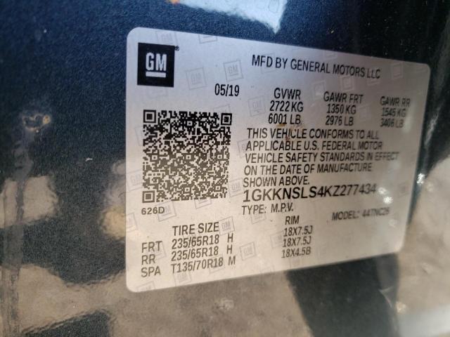 1GKKNSLS4KZ277434 GMC ACADIA SLE