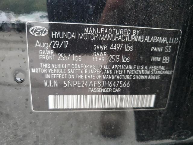 5NPE24AF8JH647566 Hyundai SONATA SE