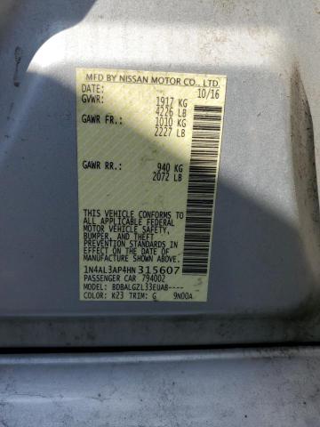 1N4AL3AP4HN315607 Nissan ALTIMA 2.5