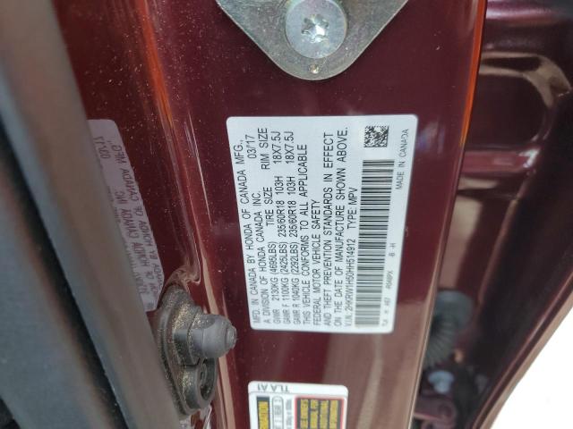 2HKRW1H50HH514912 Honda CR-V EX