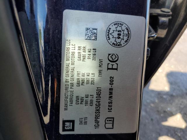 2016 BUICK VERANO CON 1G4PR5SK5G4104501