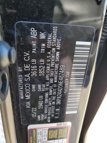 3KPA24AD5NE487489 KIA RIO LX