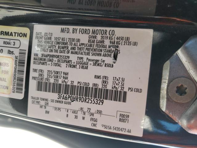 3FA6P0HR9DR255329 2013 FORD FUSION, photo no. 12