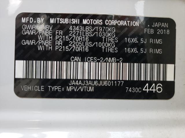 2018 MITSUBISHI RVR SE JA4AJ3AU6JU601177