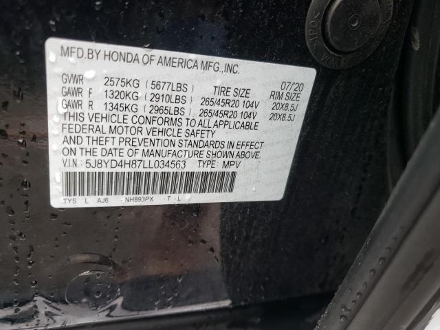 5J8YD4H87LL034563 Acura Mdx Advance
