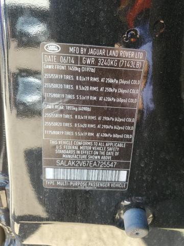 SALAK2V67EA725547 Land Rover Lr4 Hse Luxury