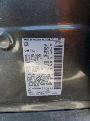 5N1AT2MV2FC750144 Nissan ROGUE S