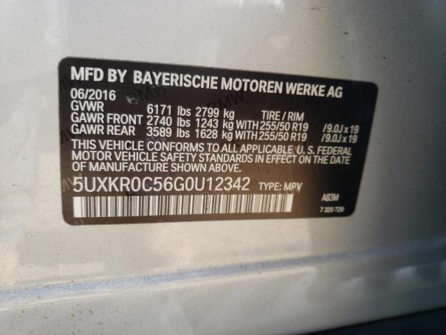 5UXKR0C56G0U12342 2016 BMW X5, photo no. 12