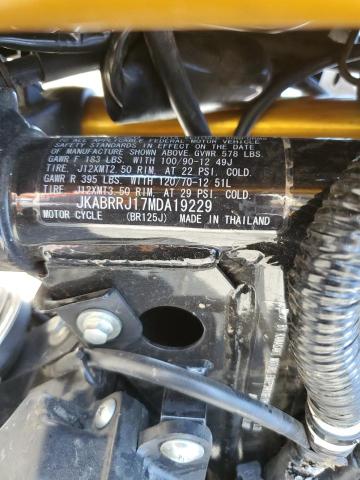 2021 KAWASAKI 125 JKABRRJ17MDA19229