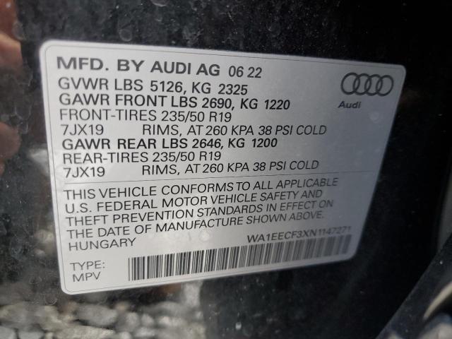 WA1EECF3XN1147271 Audi Q3 PREMIUM 14