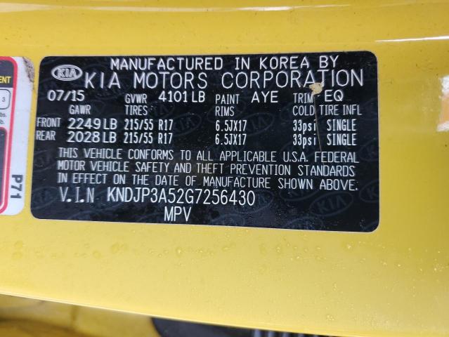 KNDJP3A52G7256430 KIA SOUL +