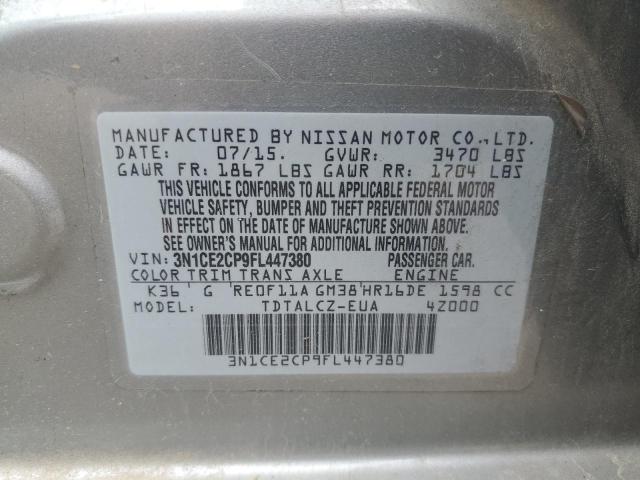 3N1CE2CP9FL447380 Nissan Versa Note S