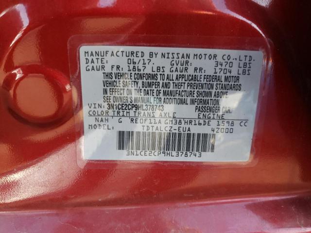 3N1CE2CP9HL378743 Nissan Versa Note S