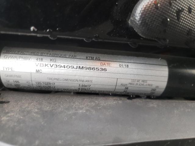 2018 KTM 1290 SUPER - VBKV39409JM986536