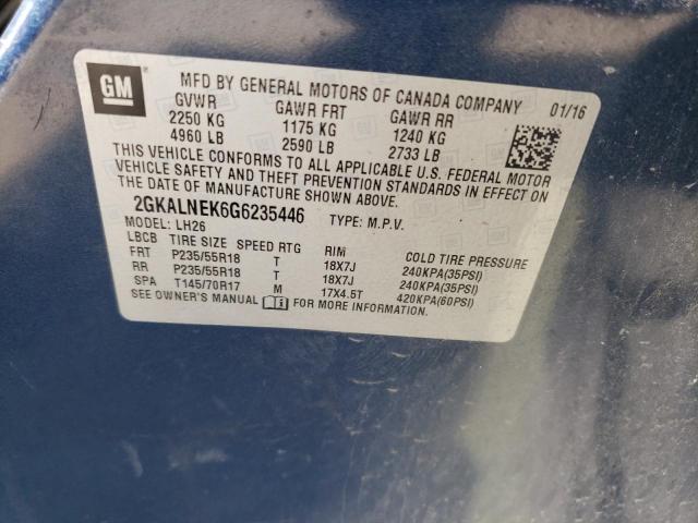 2GKALNEK6G6235446 GMC Terrain Sle