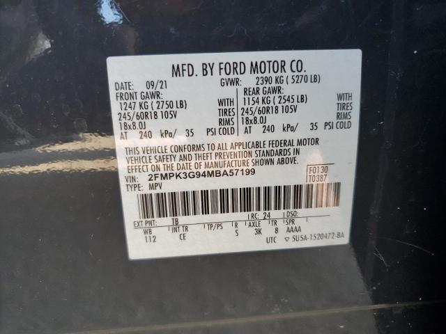 2FMPK3G94MBA57199 2021 FORD EDGE, photo no. 14