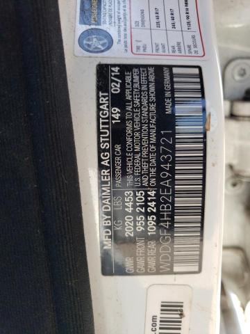 WDDGF4HB2EA943721 Mercedes-Benz C 250