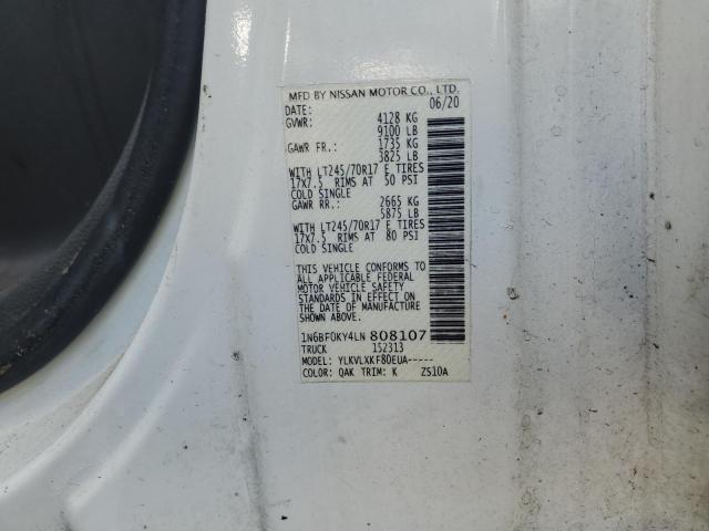 1N6BF0KY4LN808107 Nissan NV 2500 S