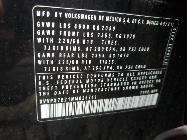 2022 VOLKSWAGEN TAOS SE IQ - 3VVPX7B21NM025741