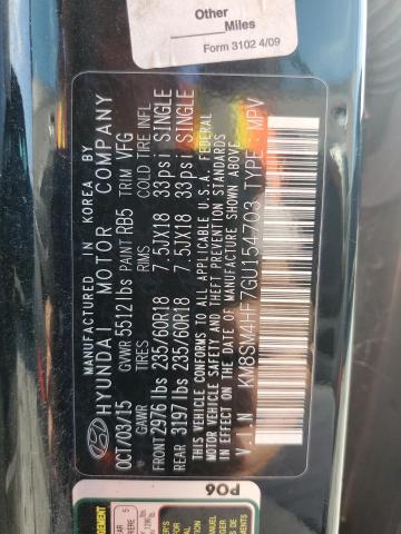 KM8SM4HF7GU154703 Hyundai Santa Fe Se