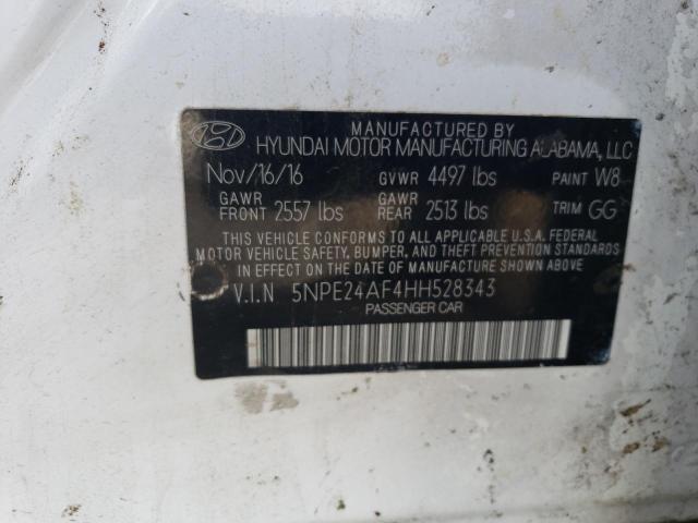 5NPE24AF4HH528343 Hyundai SONATA SE