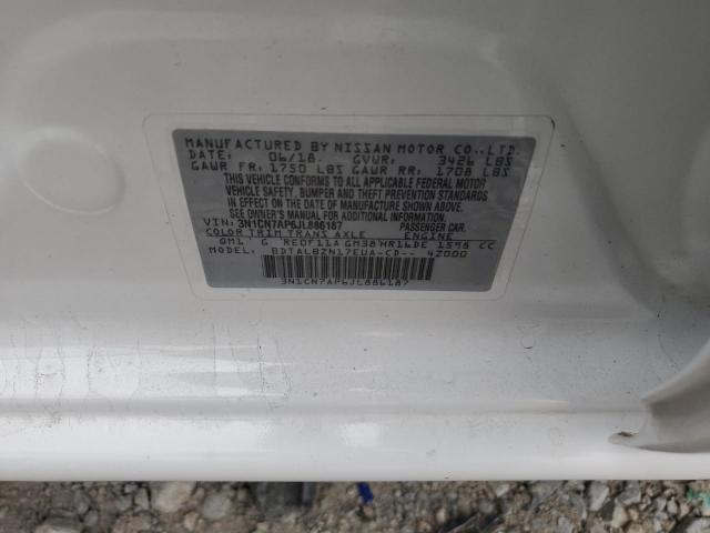 3N1CN7AP6JL886187 Nissan VERSA S