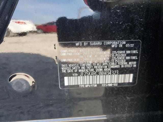 JF2SKARC3NH494323 Subaru Forester Touring