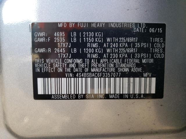 4S4BSBAC6F3357077 Subaru Outback 2.5i