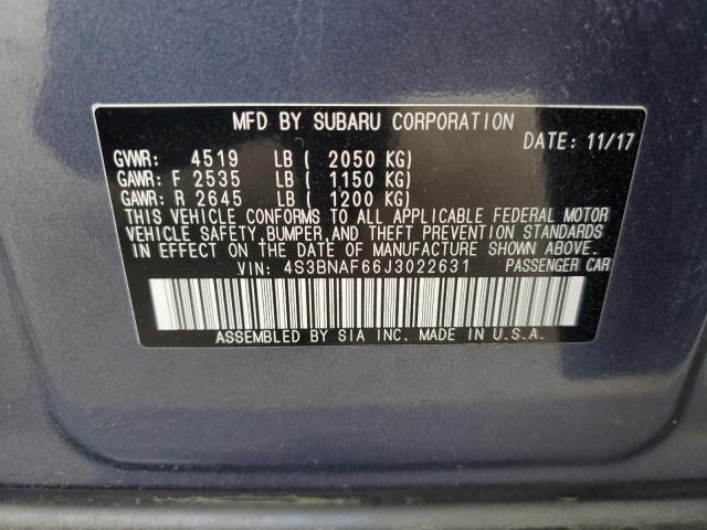 4S3BNAF66J3022631 Subaru Legacy 2.5i Premium