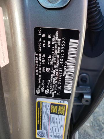 5XXGT4L34GG109525 KIA Optima Lx