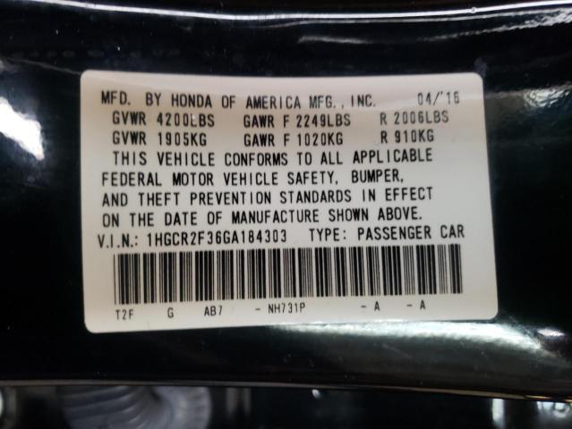 1HGCR2F36GA184303 Honda ACCORD LX