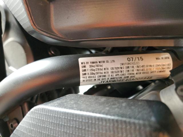 2016 YAMAHA FZ07 JYARM06E4GA005846