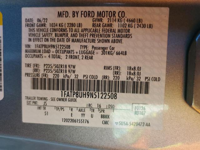 1FATP8UH9N5122508 Ford All Models MUSTANG 12