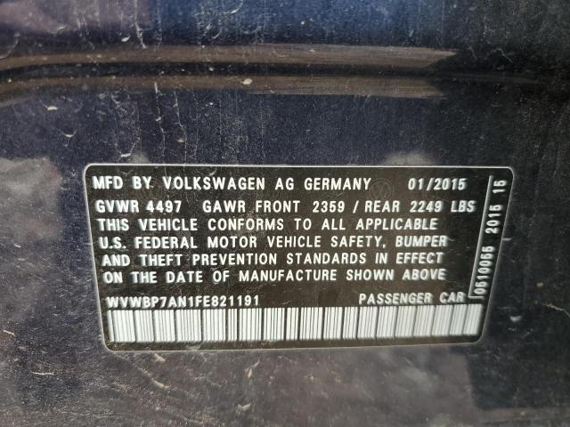 2015 VOLKSWAGEN CC SPORT - WVWBP7AN1FE821191