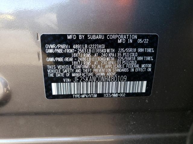 JF2SKANC0NH480109 Subaru Forester Limited