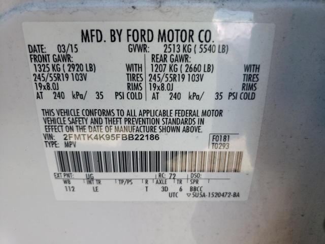 2FMTK4K95FBB22186 2015 FORD EDGE, photo no. 13