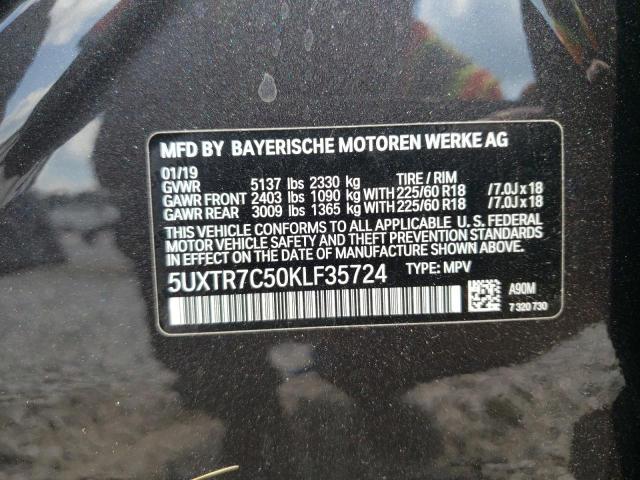 5UXTR7C50KLF35724 2019 BMW X3, photo no. 13