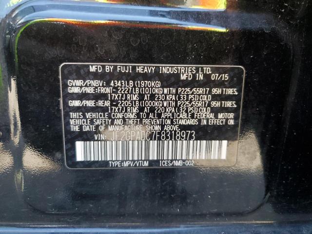 JF2GPADC7F8318973 Subaru Xv Crosstrek 2.0 Premium