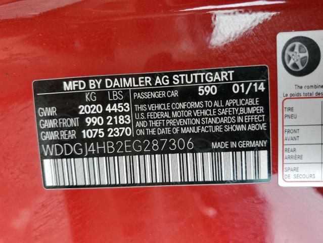 WDDGJ4HB2EG287306 Mercedes-Benz C 250