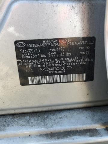 5NPE24AF5GH301774 Hyundai SONATA SE